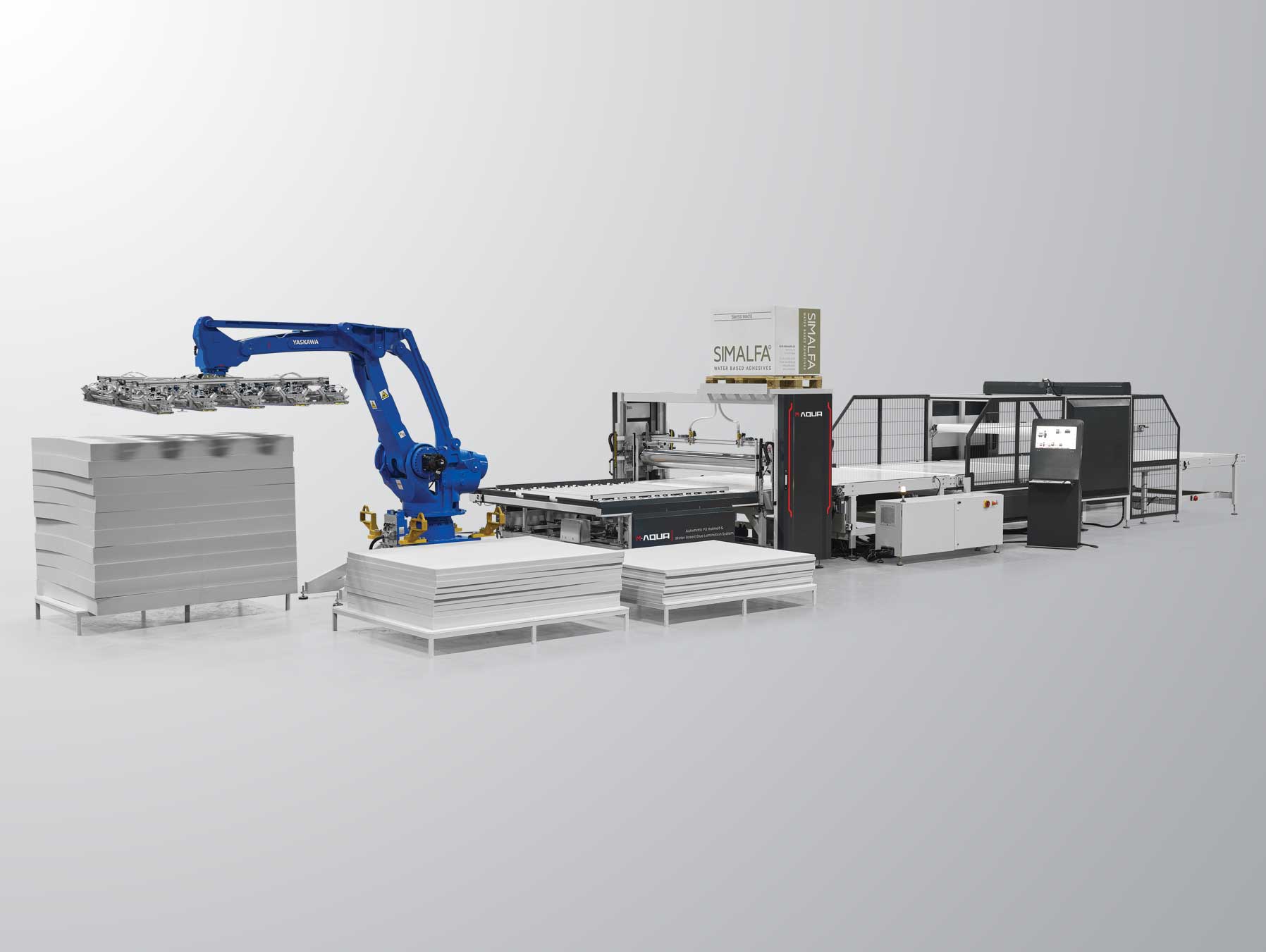 M-Aqua Otomatik Su Bazlı Tutkal Laminasyon Sistemi